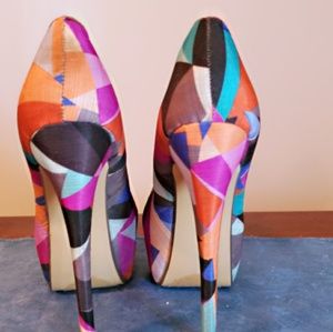 Liliana Shoes - Multi color fabric heels Liliana Shoes - Multi color fabric heels
